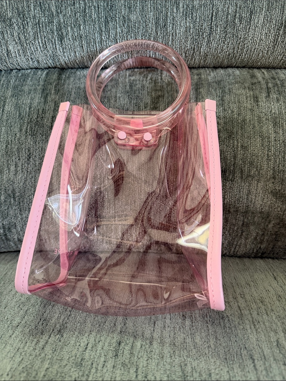Glow Recipe Clear Pink PVC Tote with Round Handles